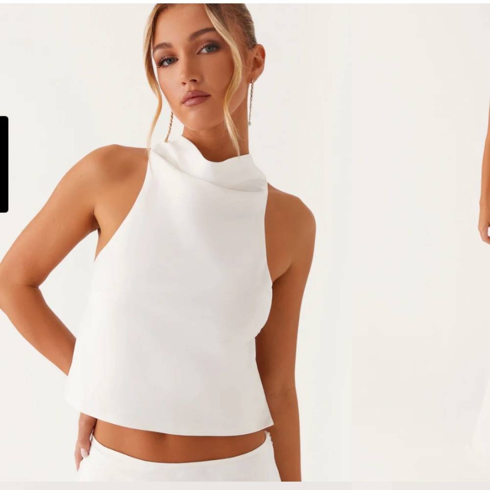 Peppermayo Exclusive - Brookie Satin Top - White